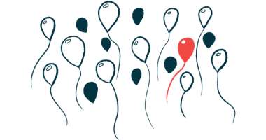 An illustration of a red balloon among black and white ones.