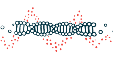 A double helix strand of DNA is shown.