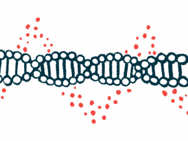 A double helix strand of DNA is shown.