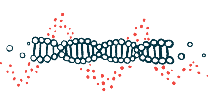 A double helix strand of DNA is shown.