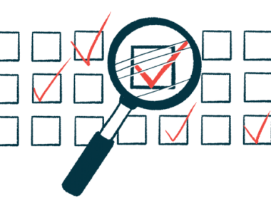 A magnifying glass highlights one ticked box on a checklist.