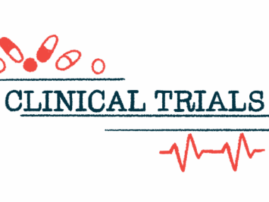 The words 'clinical trials' are seen in all capital letters, with a handful of oral medications pictured at the top left corner and a heart rate graph seen at the bottom right corner.